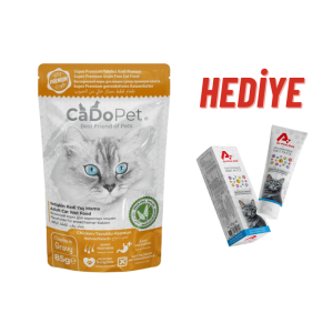 CADOPET POUCH TAVUKLU YETİŞKİN YAŞ KEDİ MAMASI 85 GR (GRAİN FREE)