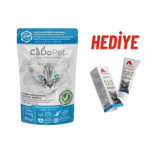 CADOPET POUCH SOMONLU YETİŞKİN YAŞ KEDİ MAMASI 85 GR (GRAİN FREE)
