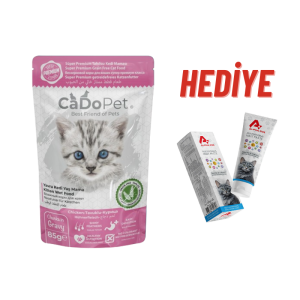 CADOPET POUCH TAVUKLU YAVRU YAŞ KEDİ MAMASI 85 GR (GRAİN FREE)