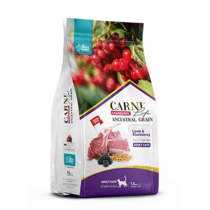 CARNİ LİFE KUZU ETİ & BÖĞÜRTLEN ADULT KEDİ MAMASI 1,5 KG