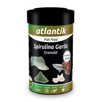 ATLANTİK SPİRULİNA GARLİC GRANULAT 100 GR 250 ML BALIK YEMİ