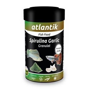 ATLANTİK BALIK YEMİ 250 ML - SPİRULİNA GARLİC GRANULAT 