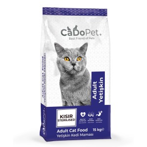 CADOPET KEDİ MAMASI BALIKLI 15 KG - KISIRLAŞTIRILMIŞ 