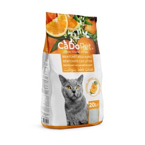 CADOPET PORTAKALLI BENTONİT KEDİ KUMU 20 LT 