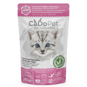 CADOPET POUCH TAVUKLU YAVRU YAŞ KEDİ MAMASI 85 GR (GRAİN FREE)