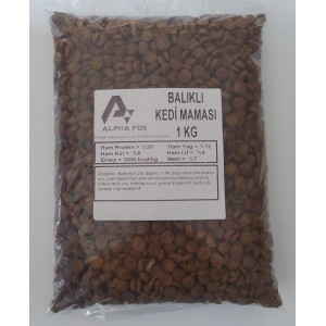 ALPHA FOX KEDİ MAMASI 1 KG - BALIKLI 
