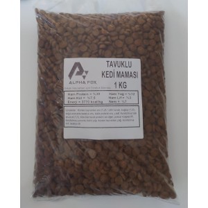 ALPHA FOX KEDİ MAMASI 1 KG - TAVUKLU 