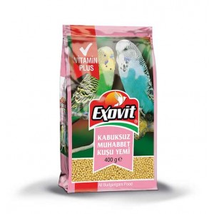 EXOVİT KABUKSUZ MUHABBET KUŞU YEMİ 400 GR (12)