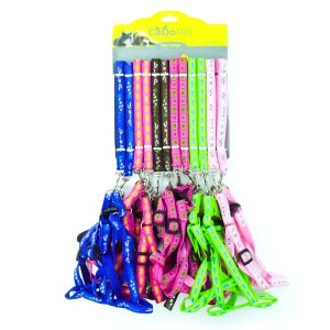 20-28-3 CADO PET 12 Lİ SET 1,5 CM DESENLİ BEL TASMA TAKIM