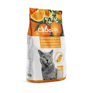 CADOPET PORTAKALLI BENTONİT KEDİ KUMU 10 LT  