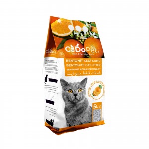 CADOPET 5 LT PORTAKALLI  BENTONİT KEDİ KUMU 