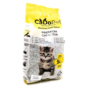 CADOPET 5 LT KARBONLU BENTONİT KEDİ KUMU